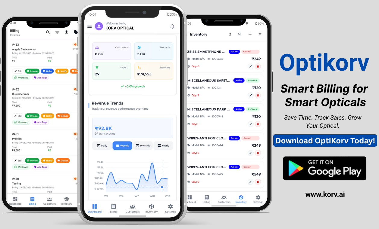 OptiKorv - The Best Optical Billing App